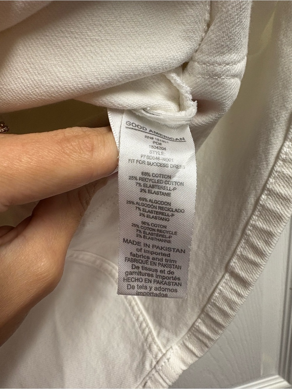 Good American Fit For Success White Denim Utility Mini Dress Size Medium - Picture 4 of 5